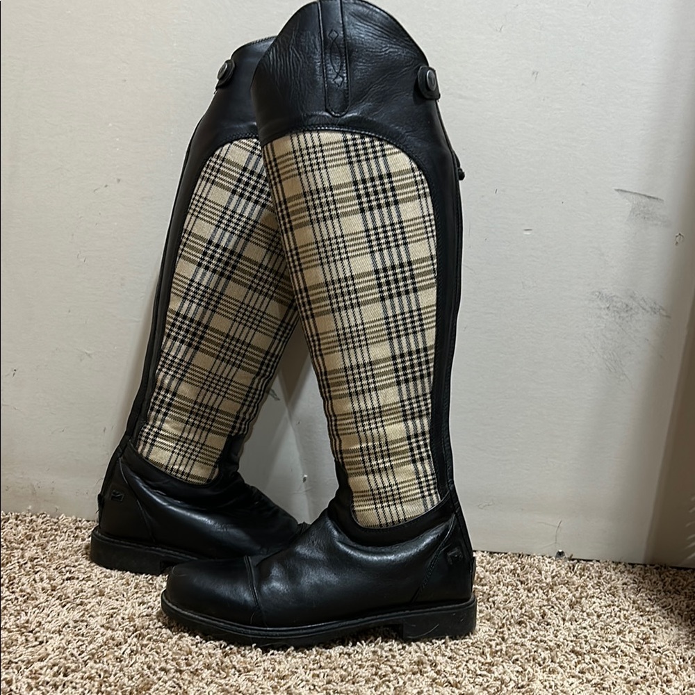 Authentic 5/A Baker Plaid Riding Boots by TuffRider